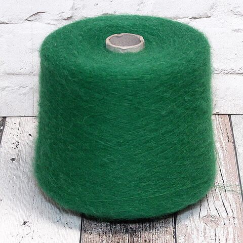 Кидмохер с бэби альпакой Lanificio del'Olivo NOIR 2300 зеленый травяной