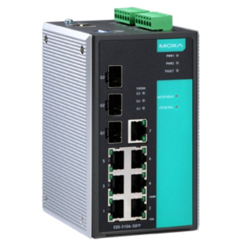 Коммутатор управляемый MOXA EDS-510A-3SFP