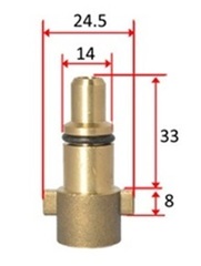 Адаптер латунь F1/4 для Nilfisk-Alto, Stihl, Anlu, Bort, FIT, Hammer, Hutter, Kolner, LeroyMerlin, Magnus, ДИОЛД, Zubr, 280BAR,1/4ВНУТ, ЛАТУНЬ