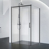 BelBagno ACQUA-AH-1-130/90-C-NERO Душевой уголок прямоугольный. Одна раздвижная дверь. Стекло 8 мм, прозрачное, чёрное