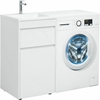 Aquanet 239298 Тумба c раковиной Токио 110 L напольная 1 ящик, б/к цвет белый глянец (239298)