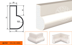 Молдинг цокольный ЦВ-70/1