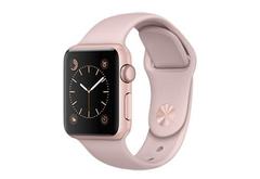 Apple Watch Series 1, 38 мм, корпус из алюминия цвета розовое золото, спортивный ремешок цвета розовый песок