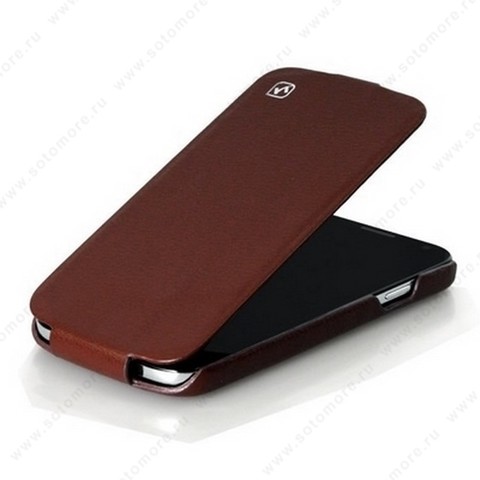 Чехол-флип HOCO для Samsung Galaxy S4 i9500/ i9505 - HOCO Duke flip Leather Case Brown