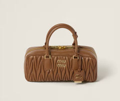 Сумка MIU MIU Arcadie matelassé из кожи наппа, коричневый