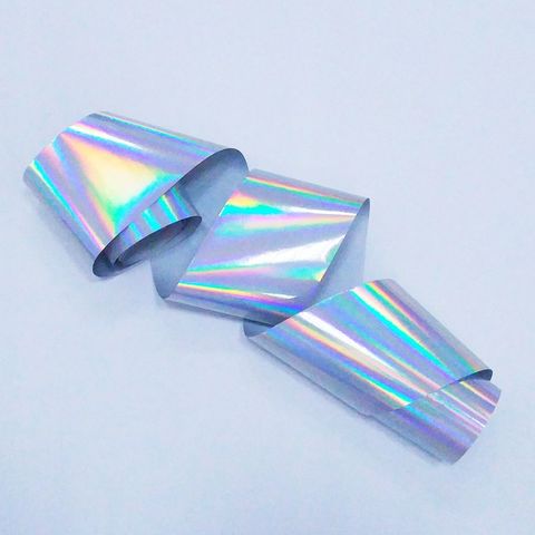 Фольга металлик серебро голография 1м х 5см