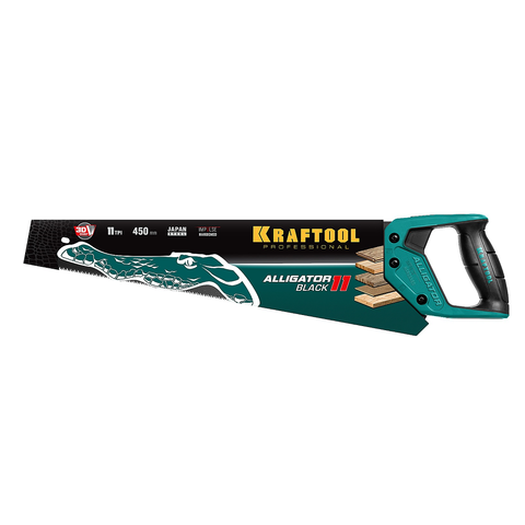 KRAFTOOL Alligator Black 11 450 мм, Ножовка для точного реза (15205-45)