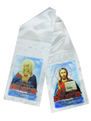 Рушник на крест "Мужской и женский лик"