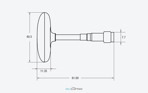 Антенна Foxeer Echo 2 5.8G 9dBi Patch Feeder Antenna RHCP RPSMA PA1508