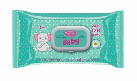 Салфетки влажные ECONOM CARE Baby 120 шт КАЗАХСТАН