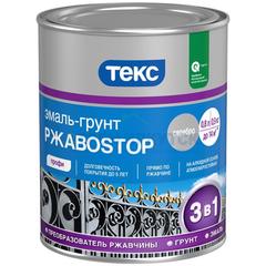 Эмаль-грунт Текс алкидная РжавоSTOP по ржавчине коричневая, 0,9кг