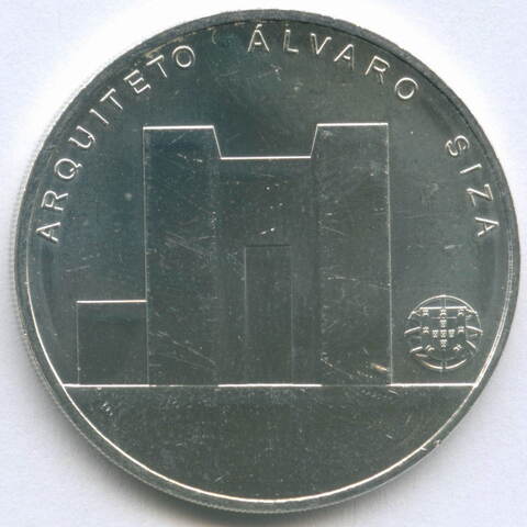 7,5 евро 2017 год. Португалия. Архитекторы - Алвару Сиза Виейра. Серебро BrUNC (Тираж 60000)