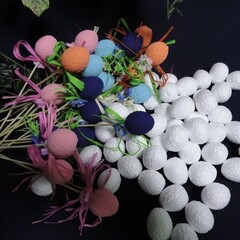 Яйца пасхальные, Белые, из пенопласта, размер 5*4 см, набор 20 штук.