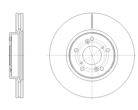 Диск тормозной вентилируемый G-brake  GR-21549