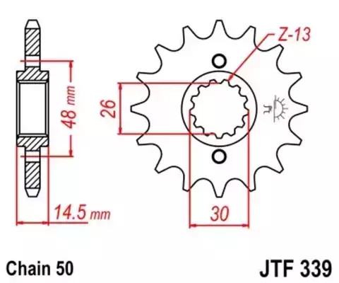 Звезда мотоциклетная JT JTF339.18