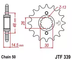 Звезда мотоциклетная JT JTF339.18