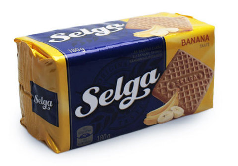 Печенье со вкусом банана Selga, 180г