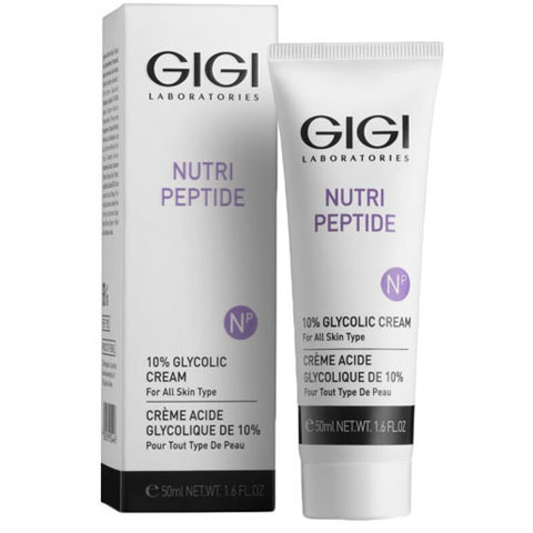 GIGI Nutri-Peptide: Крем ночной с 10% гликолиевой кислотой для всех тип кожи лица (10% Glycolic Cream)