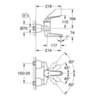 Grohe 32771000 Смеситель локтевой для раковины настенный