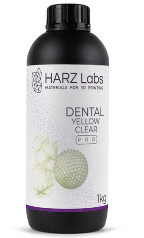 Фотополимер HARZ Labs Dental Yellow Clear Pro (автоклавируемый), прозрачный желтый (1 кг)