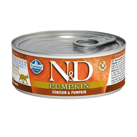 Влажный корм Farmina N&D Cat Quail & Pumpkin с тыквой и перепелом, для взрослых кошек, 70 г .