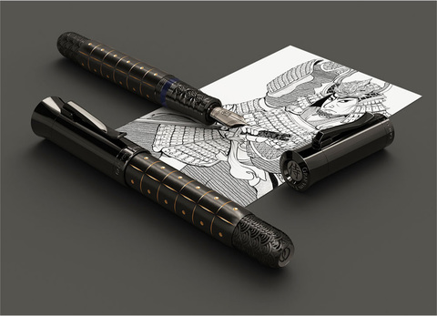 Ручка перьевая Graf von Faber-Castell Pen of the Year 2019 Samurai Black Edition