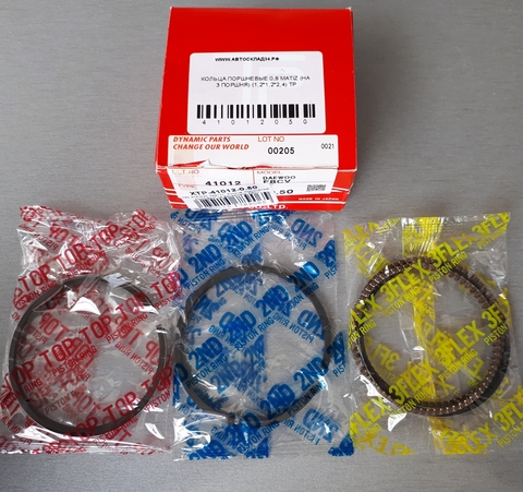 КОЛЬЦА ПОРШНЕВЫЕ 0,5 MATIZ (НА 3 ПОРШНЯ) (1,2*1,2*2,4) TP