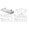 Duravit Vero Раковина для мебели, с перел., с 2 отв. под смес.,1000x470мм, Цвет: Белый 454100824