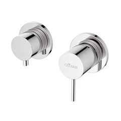 Cezares LEAF-VDIM3-L-01 Встраиваемый однорычажный смеситель с поворотном переключателем на 3 выхода, исполнение хром фото