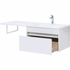 Aquanet 239218 Тумба с раковиной Токио 130 R подвесная 1 ящик цвет белый глянец (239218)
