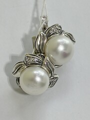Подсолнух ( серьги из серебра)