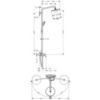 Душевая система внешнего монтажа со смесителем 109,7 см с верхней лейкой 22х22 см Hansgrohe Croma 27222000