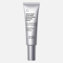 ALLIES OF SKIN Multi Acids & Retinoid Brightening Sleeping Facial Ночной мультикислотный ретиноевый осветляющий пилинг, 48 мл