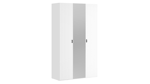 Шкаф Тиффани 3-х дверный белый жемчуг / белый софт