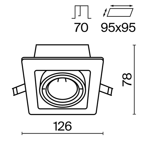 Встраиваемый светильник Maytoni Metal Modern DL008-2-01-W