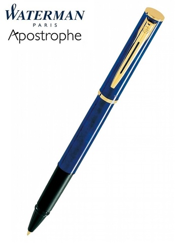 Ручка шариковая Waterman Apostrophe Lacquer Blue Marble GT, F (S0702860)