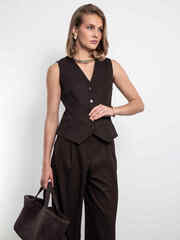 Жилет классический Basic (коричневый)