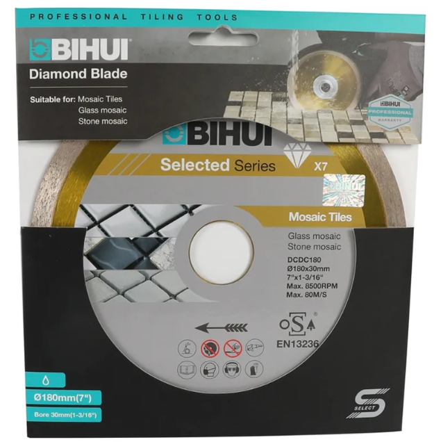 Алмазный диск  B-MOSAIC, 180мм, BIHUI DCDC180