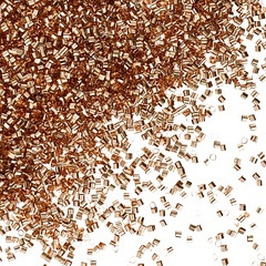 Конфетти фольга, Цилиндр, 2 мм, Розовое золото, 20 г