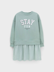 платье  для девочки  КР 5835/голубой прибой к635