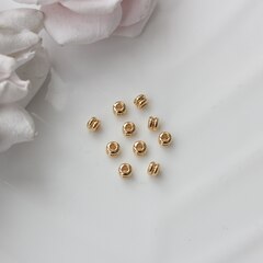 Бусина разделитель (спейсер), 4*3 мм, позолота, Р041