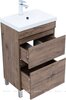 Aquanet 345794 Тумба с раковиной Нота new 50 напольная 2 ящ. цв.дуб веллингтон табак (345794)