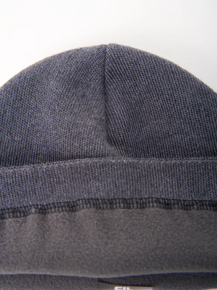 Шапка зимняя на флисе вязаная осень