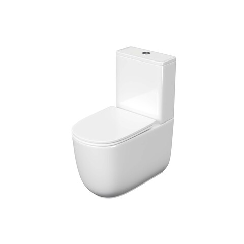 Унитаз напольный, безободковый, система смыва торнадо, Aquatek Оптима Плюс 620x355x790