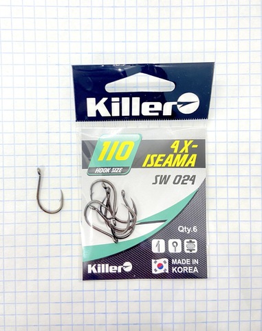 Крючок KILLER 4-x-ISEAMA № 1/0 продажа от 10 шт.