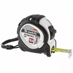 Рулетка Neon 5м х19мм обрезин. корпус, 3 фиксации PRO//Matrix 32591