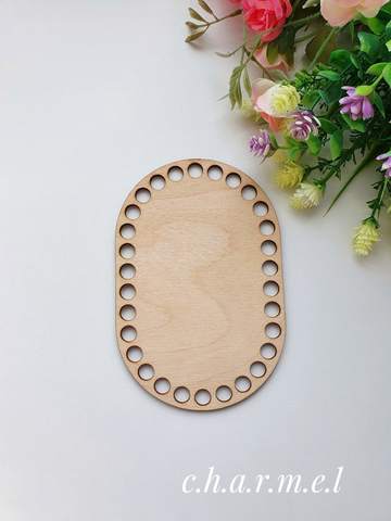 Wooden rounded Rectangle 15*10 cm