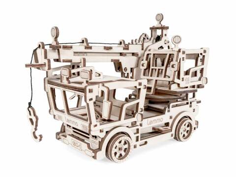 Кран ЛТ-18С от Lemmo - Деревянный конструктор, сборная модель, 3D пазл, строительная техника игрушка