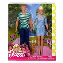 Barbie Барби и Кен На прогулке с щенком