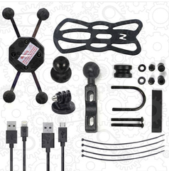 Держатель с USB-разъемом для телефона на руль мотоцикла, X-81